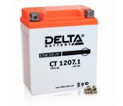 Мото аккумулятор АКБ Delta (Дельта) CT 1207.1 о.п. 7Ач YTX7L-BS Delta
