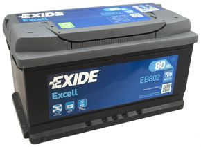 Автомобильный аккумулятор АКБ Exide (Эксайд) Excell EB802 80Ач о.п. Exide