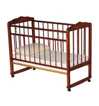 Кровать детская Женечка-3 колесо/качалка вишня