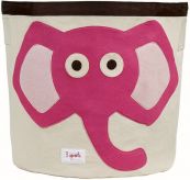 Корзина для игрушек 3 Sprouts - Розовый слонёнок