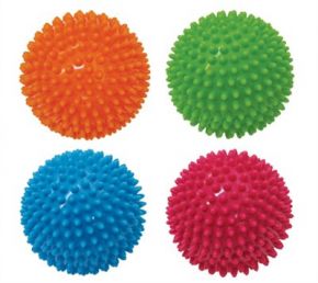Набор из 4 разноцветных массажных мячей