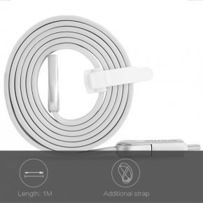 Nillkin Plus 3 | Плоский кабель с разъемами MicroUSB и Type-C (Белый)  Nillkin