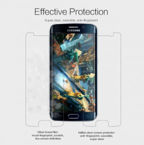 Nillkin Crystal | Прозрачная защитная пленка для Samsung G925F Galaxy S6 Edge (Анти-отпечатки)  Nillkin
