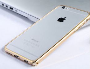 Remax | Металлический бампер для Apple iPhone 6/6s (4.7") в виде защелки (Золотой)  Remax