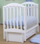 Кровать детская Лилия продольный маятник белый