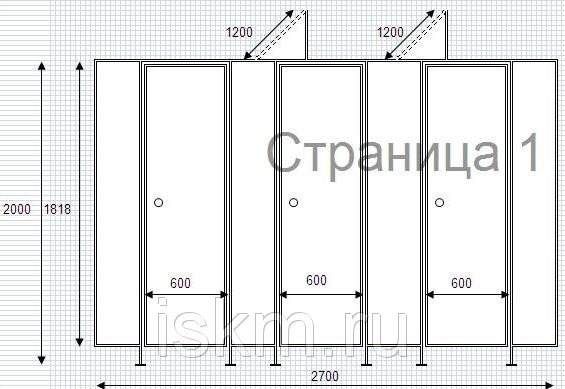 Толщина сантехнических перегородок в туалетах