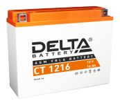 Мото аккумулятор АКБ Delta (Дельта) CT 1216 о.п. 16Ач YB16AL-A2 Delta