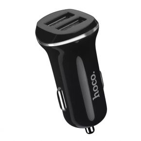 Hoco Z1 | Компактное автомобильное зарядное устройство с 2 USB разъемами (Черный)  HOCO