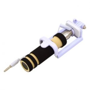 Телескопический Mini монопод для селфи (кабель 3,5) (13.8см - 48см) (Черный)  Epik