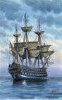 Картина морской корабль