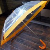 Детский зонтик прозрачный (Оранжевый и синий)