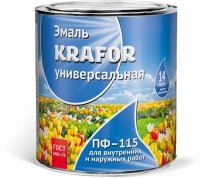 Эмаль Пф-115 белая Krafor, 2,7 кг