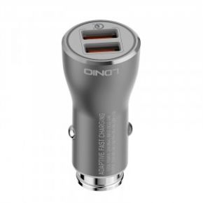LDNIO C407Q | Автомобильное зарядное устройство с кабелем Lightning в комплекте  Epik