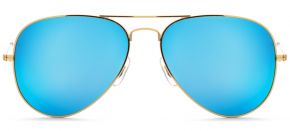 Очки MONOLOOK Aviator Blue Mirror Medium Авиаторы голубые линзы MONOLOOK