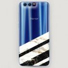 RosCase | Силиконовый чехол Черно-белый мрамор половинка на Huawei Honor 9  Epik