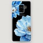 RosCase | Силиконовый чехол Голубые клематисы на Samsung A530 Galaxy A8 (2018)  Epik
