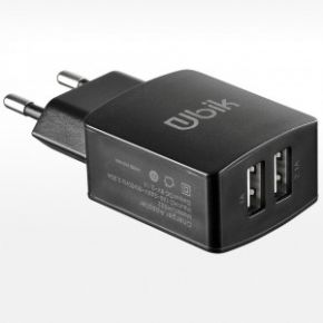 Ubik | Сетевое зарядное устройство с двумя USB разъемами (2.1A)  Epik