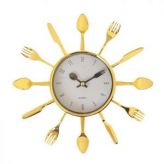 Оригинальные настенные часы для кухни - Ложки вилки
